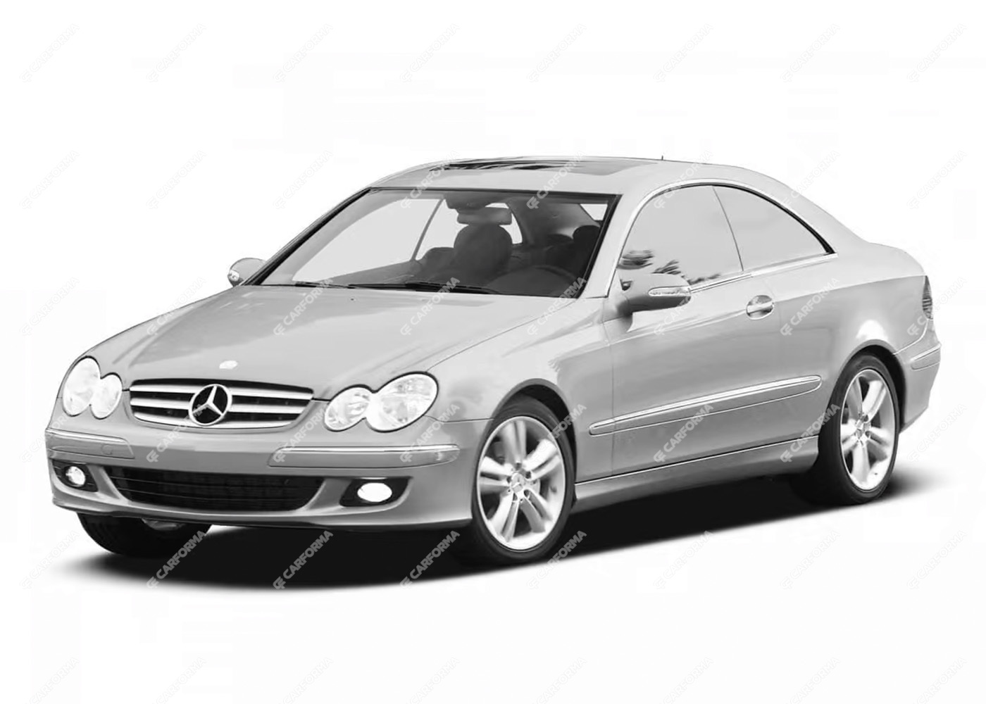 Ворсовые коврики на Mercedes CLK (C209) 2002 - 2009